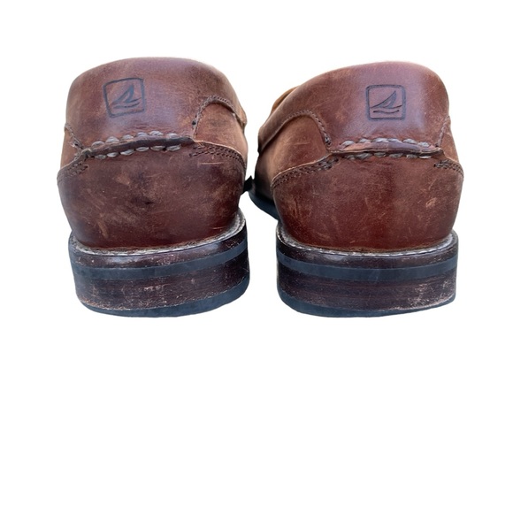 Sperry Men’s Leather Slip on Loafer Shoe Size 8.5 Brown STS10202 Preowned - Picture 8 of 9